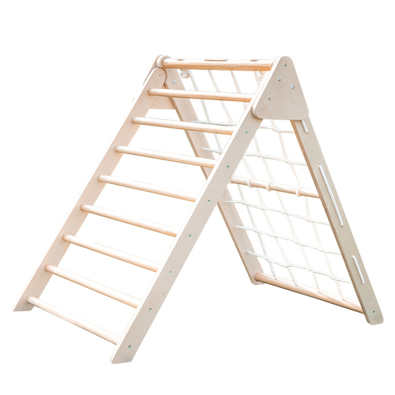 Outdoor Adventure Activities For Kids - Papan Panjat Segitiga Kayu Lipat dengan