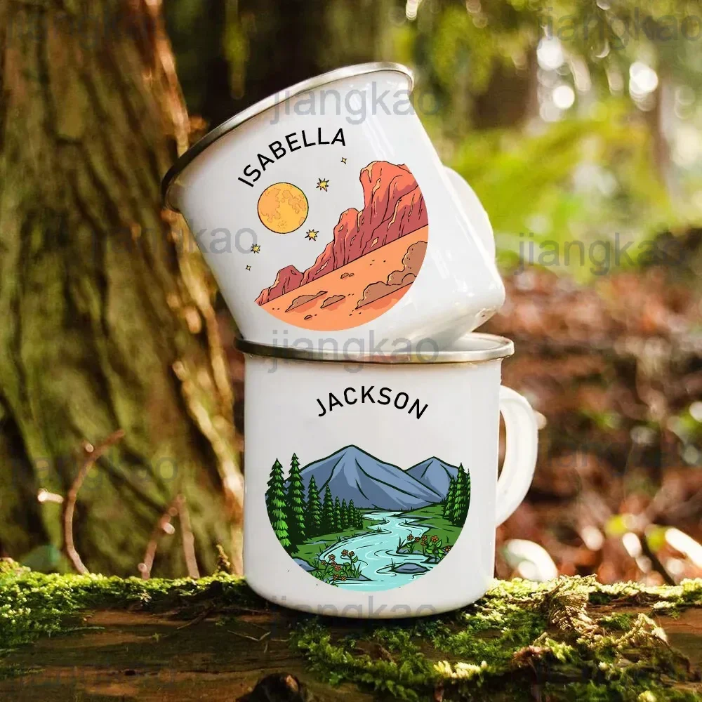 Outdoor Adventure Names - Mug Camper Personalisasi dengan Nama Kustom,