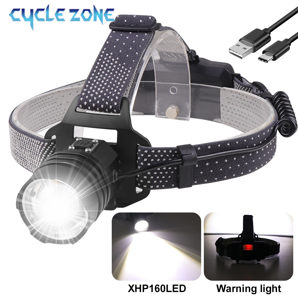 Outdoor Adventure Zone - XHP160 lampu depan LED kuat, lampu