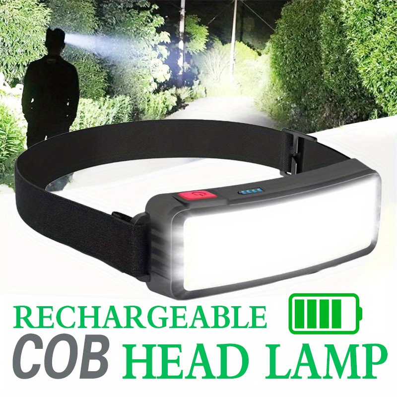 Headlamp Waterproof Rechargeable - Lampu Depan LED COB Kuat Senter
