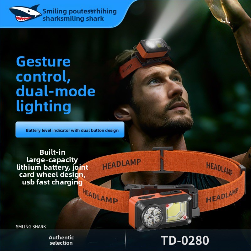 Headlamp Waterproof Rechargeable - Lampu Kepala Pancing Malam Luar Ruangan