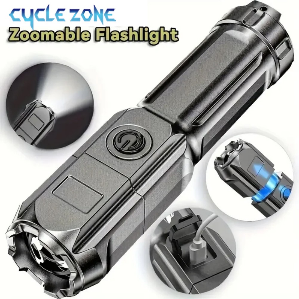 Outdoor Adventure Zone - Senter LED Portabel, Senter Isi Ulang