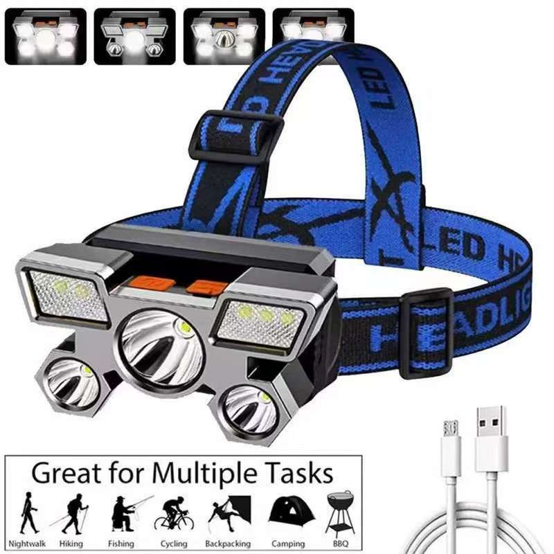 Lampu Kepala LED Isi Ulang den - Headlamp Waterproof Rechargeable ulasan dan harga