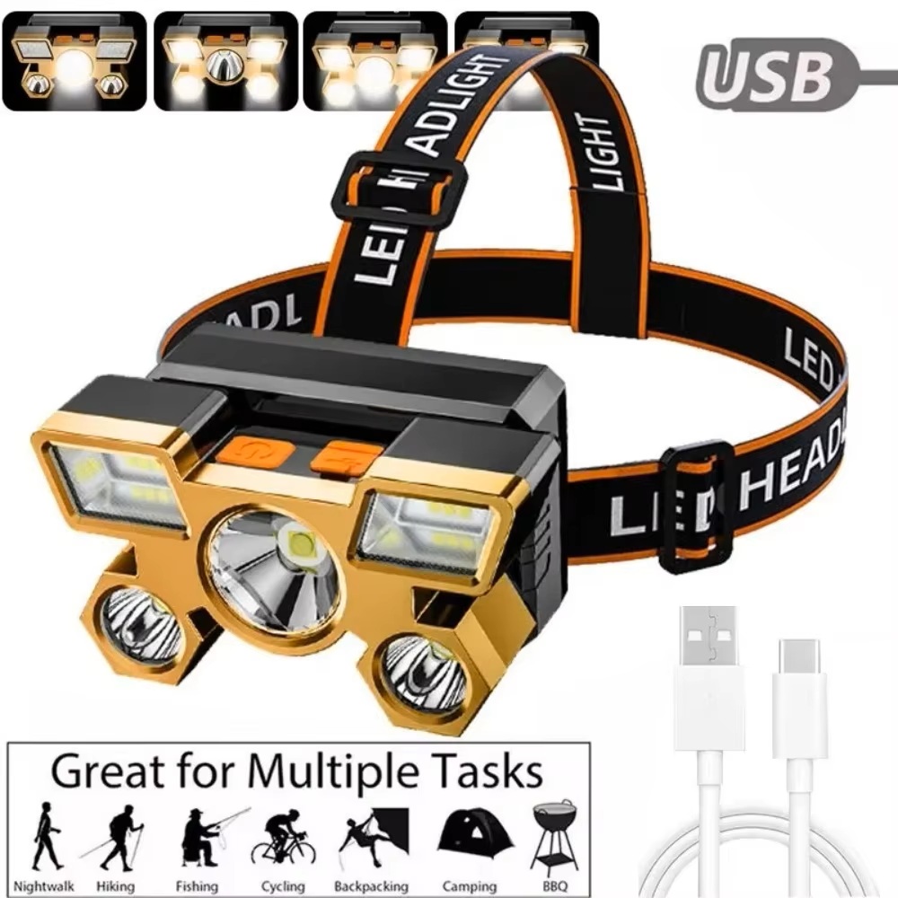 Lampu Kepala LED Isi Ulang den - Headlamp Waterproof Rechargeable ulasan dan harga