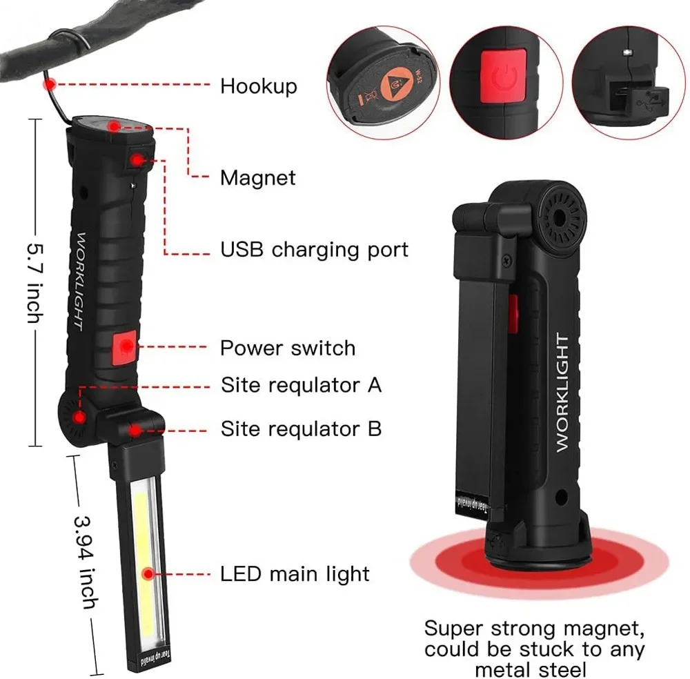 Senter LED COB Portabel Lampu  - Outdoor Adventures ulasan dan harga