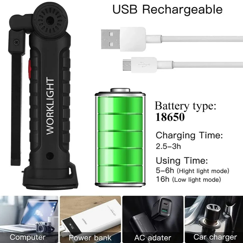 Senter LED COB Portabel Lampu  - Outdoor Adventures ulasan dan harga