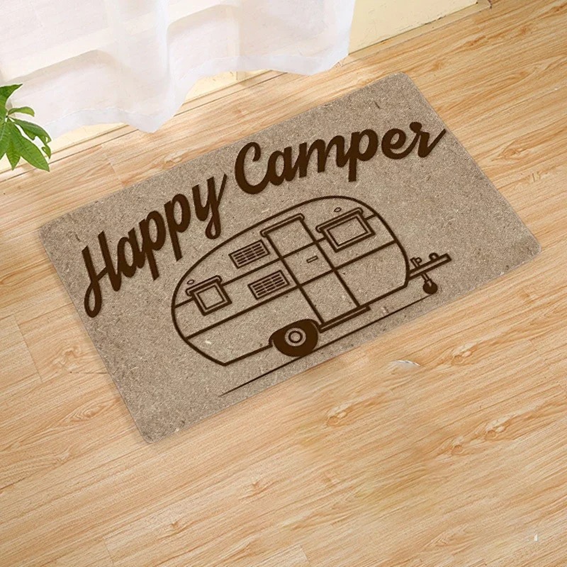 Karpet Lantai Bermotif Camper  - Outdoor Adventure Names ulasan dan harga
