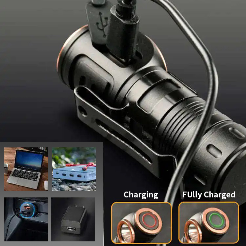 Senter Kepala Camping USB Rech - Headlamp Waterproof Rechargeable ulasan dan harga