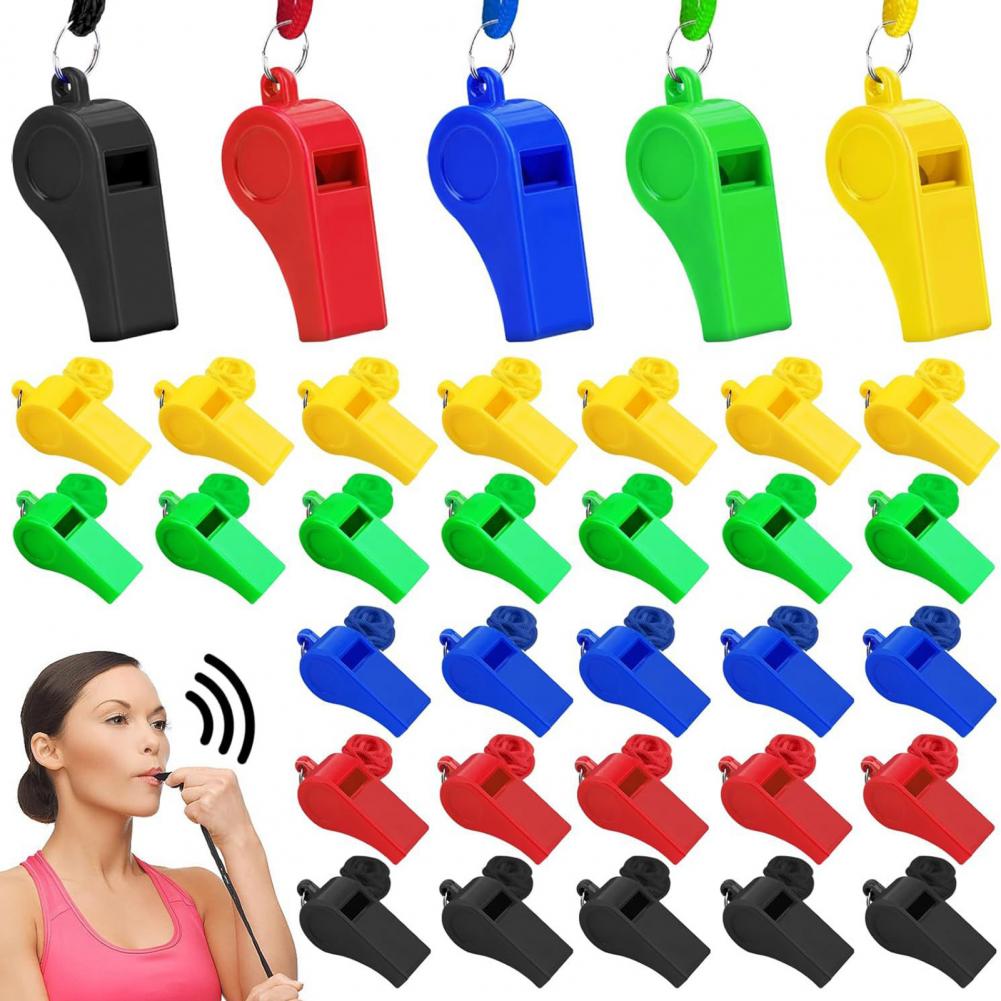 10Pcs Peluit Dengan Tali Gantu - Emergency Whistle Pea ulasan dan harga