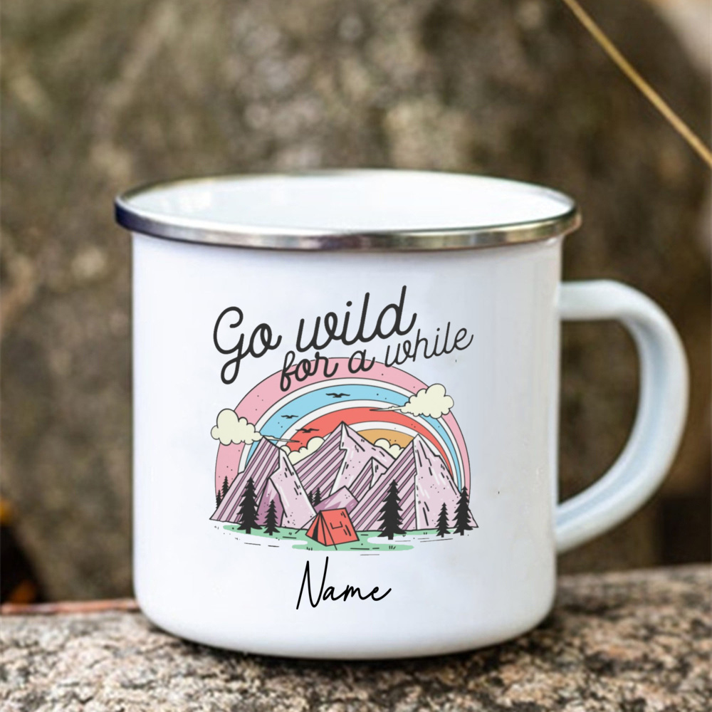 Mug Enamel Petualangan & Berke - Outdoor Adventure Names ulasan dan harga