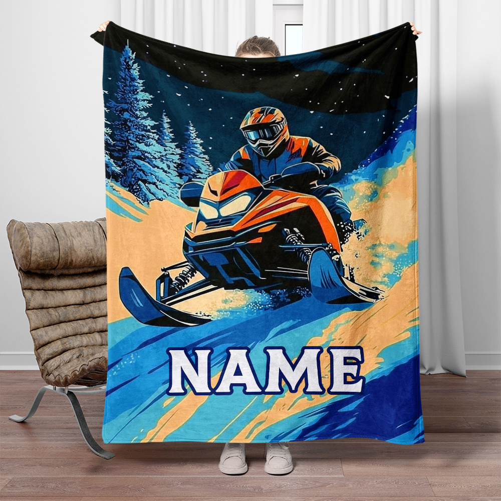 Selimut Snowmobile Personalisa - Outdoor Adventure Names ulasan dan harga