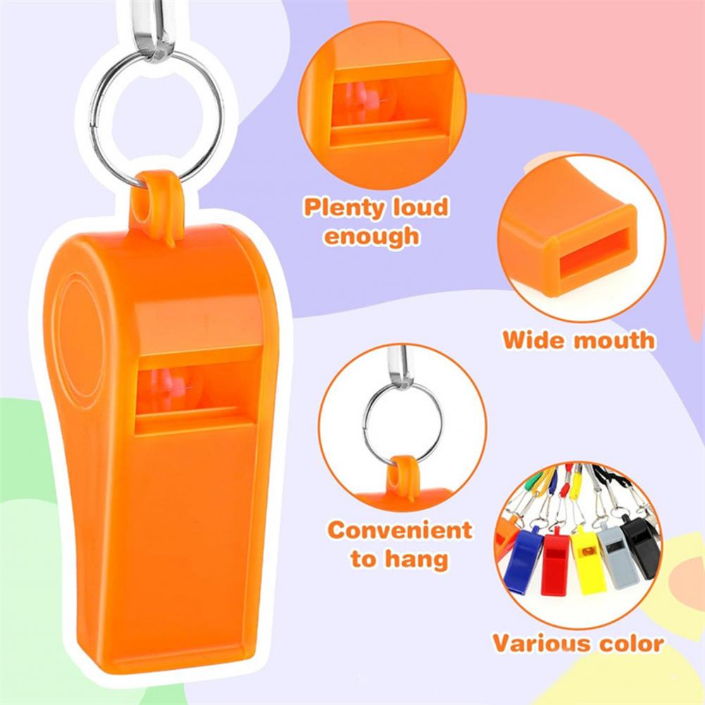 10Pcs Peluit Plastik dengan Ta - Emergency Whistle Pea ulasan dan harga