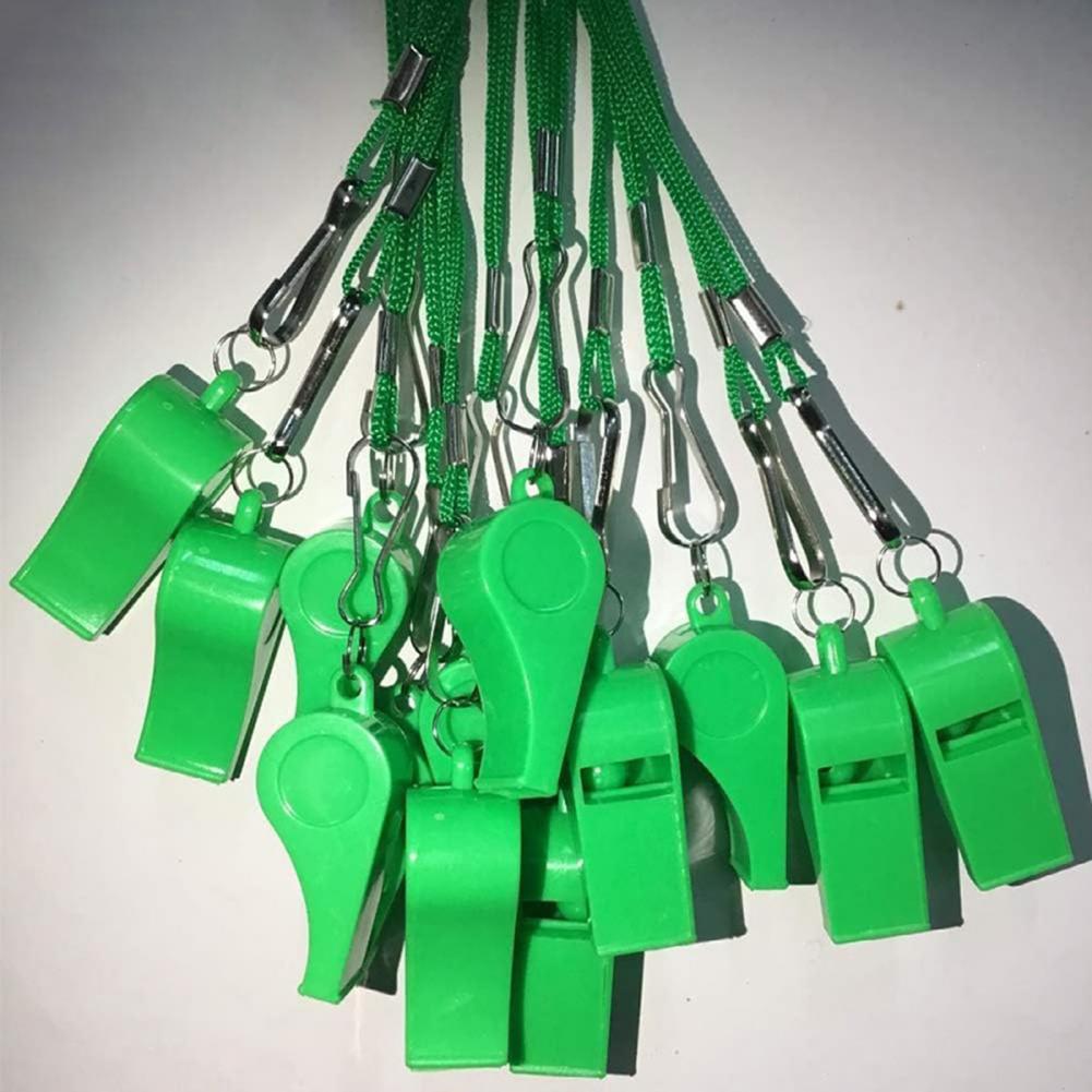 10Pcs Peluit Plastik dengan Ta - Emergency Whistle Pea ulasan dan harga