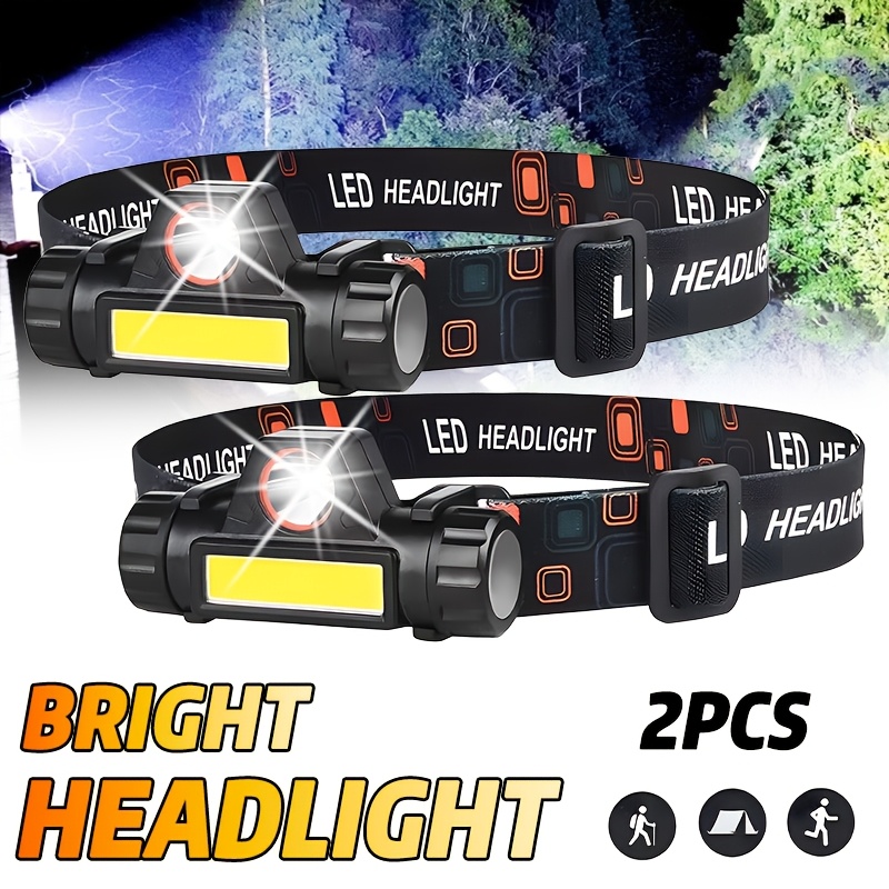 Lampu Kepala LED COB USB Isi U - Headlamp Waterproof Rechargeable ulasan dan harga
