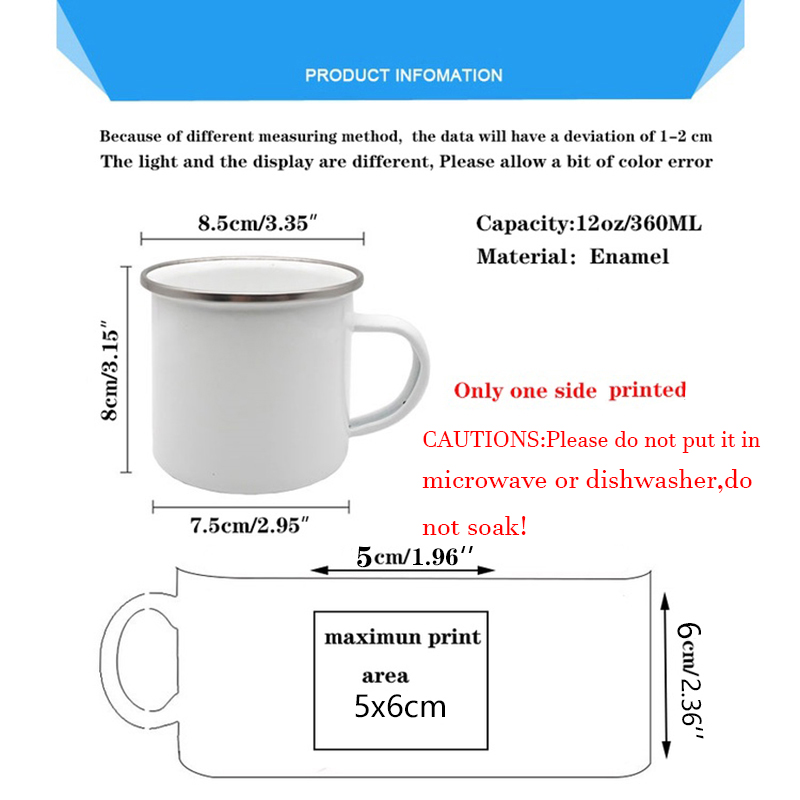 Mug Kamper Pribadi Mug Enamel  - Outdoor Adventure Names ulasan dan harga