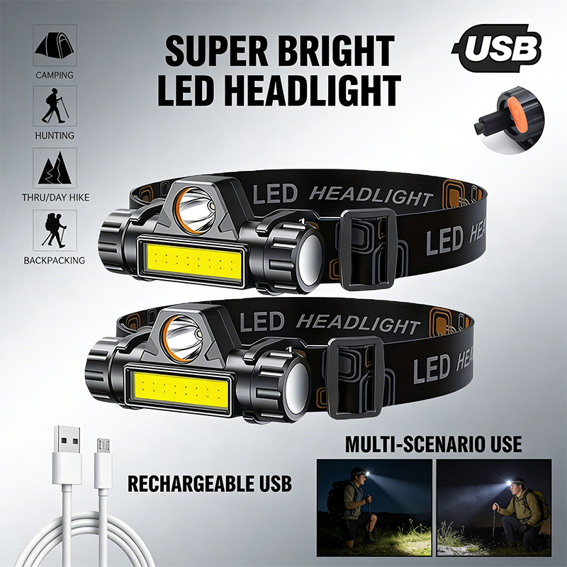 Lampu Kepala LED Super Terang, - Headlamp Waterproof Rechargeable ulasan dan harga