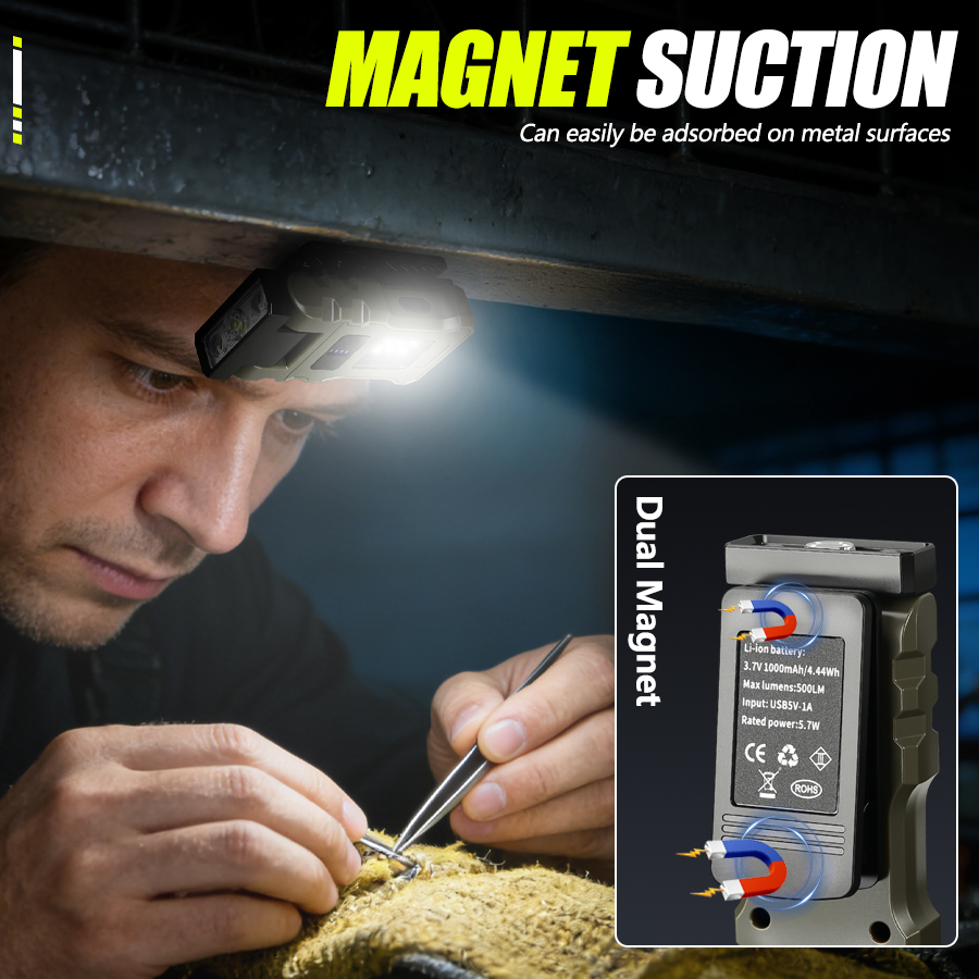 Lampu Kepala USB C 400LM, Lamp - Headlamp Waterproof Rechargeable ulasan dan harga